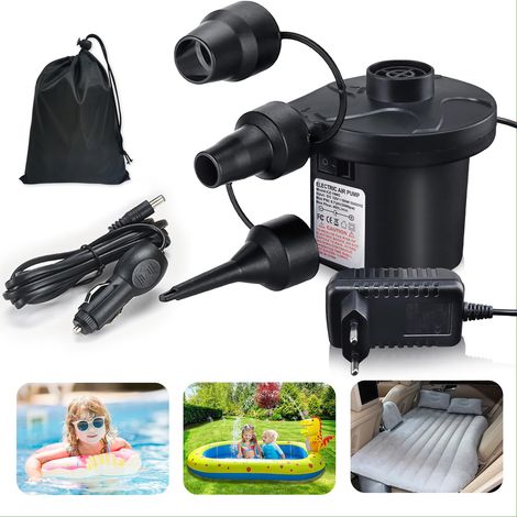 Pompe à Air Électrique Gonfleur Dégonfleur 2 en 1 Gonfleur Electrique avec 3 Buses, Pompe Gonfleur Paddle, Pompe Électrique pour Matelas Gonflable Pataugeoire Piscine Anneau de Natation (1/5)