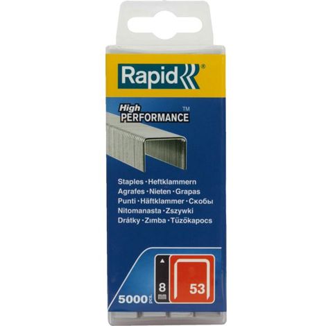 Boite 5000 agrafes galva n°53 - 12 mm - RAPID