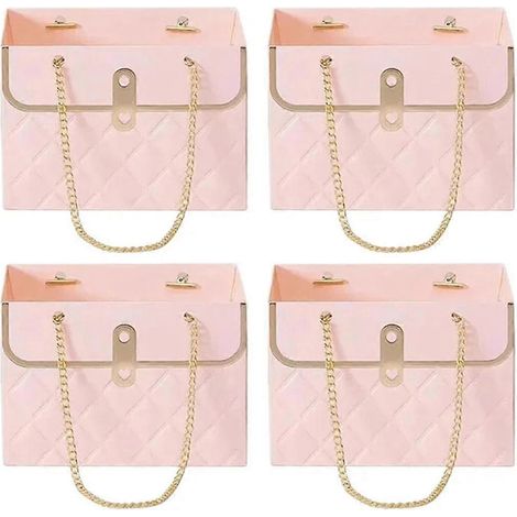 16 boîtes à fleurs roses, emballage cadeau pour la Saint-Valentin et les anniversaires, sac en papier cadeau, B (1/5)
