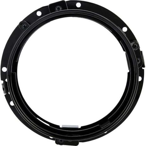 Supporto per faro auto da 7 pollici, anello rotondo per Jeep Wrangler (nero) (1/4)