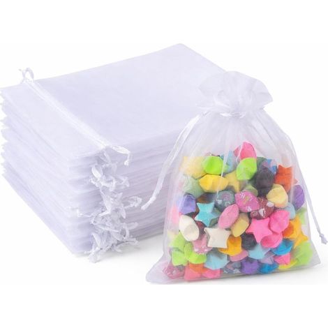 Pochette Cadeau en Organza – 100PCS Sacs Organza blanc 10x15cm qualité garantie top vente top vente qualité garantie (1/5)