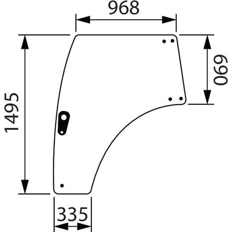 Vitre de porte gauche UNIVERSEL 4218159M3N (1/2)