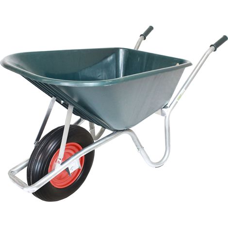 Schubkarre PP100 l PU Rad Bau Karre Gartenschubkarre Bauschubkarre Schiebkarre Garten (1/5)