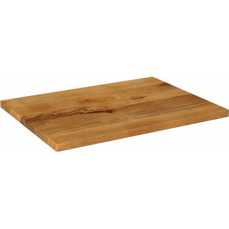 Dessus de table Dessus de bureau Plateau de table 80x70x3,8 cm rectangulaire bois massif manguier (1/5)