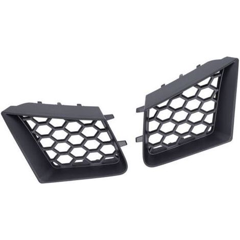 Grille Supérieure de Pare-chocs Avant, 2 Pièces Grille Supérieure de Pare-chocs Avant Gauche Droite Noir Brillant de Remplacement pour Seat Ibiza Cordoba 6L 2002 à 2009 (1/5)