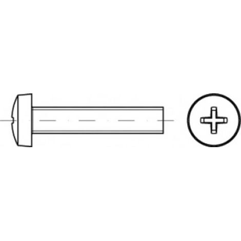 [NEUWERTIG] B-Ware TOOLCRAFT Linsenschrauben Flachkopf Kreuzschlitz M4 20mm Phillips Stahl verzinkt (1/2)