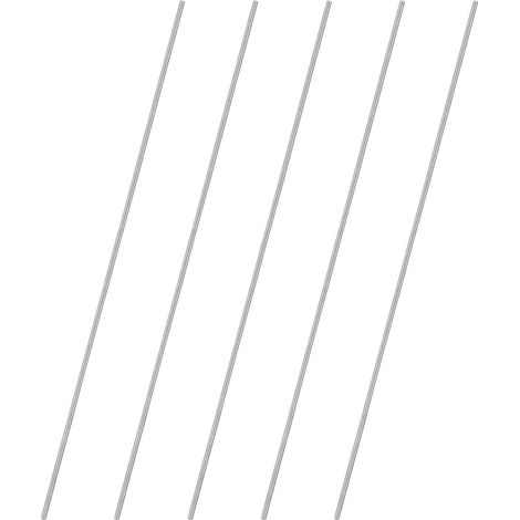 5 varillas roscadas a derecha de acero inoxidable 304, M5 x 400 mm, para pernos de anclaje, abrazaderas y soportes de muebles, tornillos de rosca métrica. (1/5)