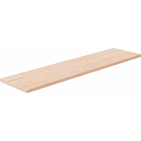 vidaXL Tabla de estantería madera maciza roble sin tratar 80x20x1,5 cm (1/4)