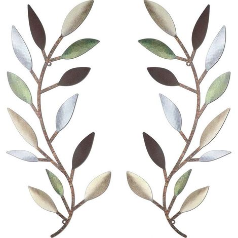 Metal Tree Leaf Wall Decor – Wrought Iron Wall Art – Modern Style for Living Room and Bedroom – Easy to Hang (1/5)