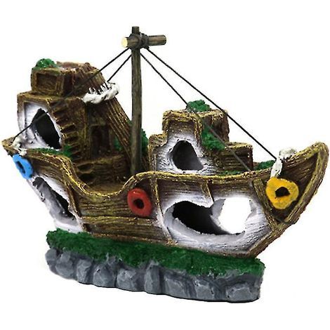 1 ornement de bateau pour aquarium (1/3)