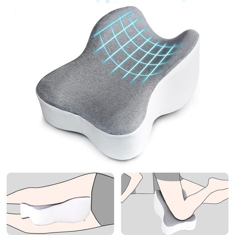 Knee pillow for side sleepers,  13.8" long knee leg pillow for side sleeping,  smooth memory foam spine alignment pillow (1/5)