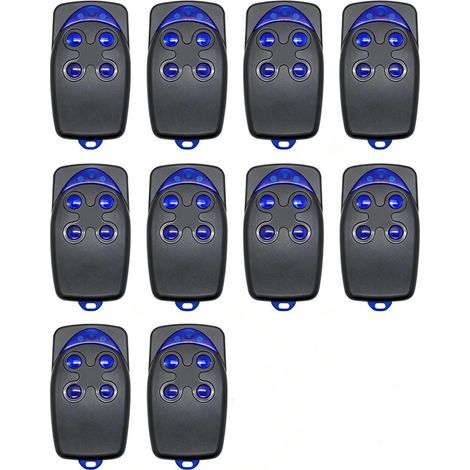 4-Button Garage Door Remote Control 433.92 MHz Rolling Code for FLO2R-S FL04R-S Nice -S for FLO2R-S FLO5R-S Transmitters (Pack of 10) (1/5)