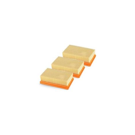 Lot de 3 filtres plats plissés pour aspirateur Karcher MV4 MV5 MV6 WD4 WD5 WD6 - S 2.863-005.0 (1/5)