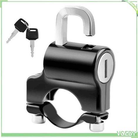 Fafeicy Verrouillage de casque Mini verrou de casque Portable antivol, tout en métal sport accessoires Serrure noire uniquement (1/5)
