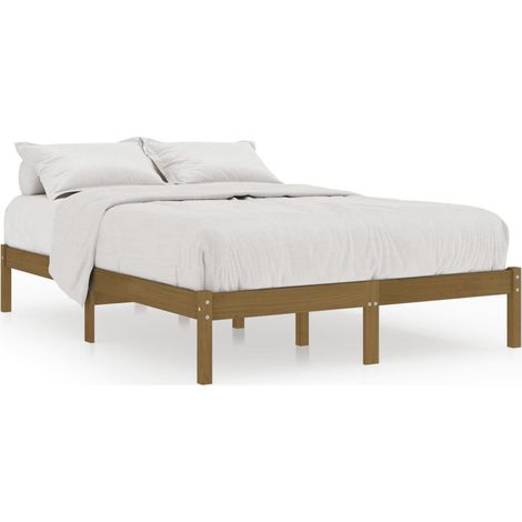 Maison Exclusive - Estructura cama sin colchón madera maciza marr (1/5)