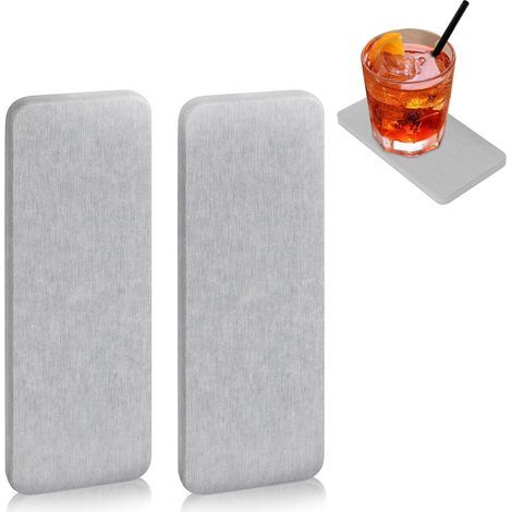 Lot de 2 Dessous de Vee en Piee Absobant l'eau, 22x8cm Dessous de Vee Diatomite, Plateau en Piee Absobant l'eau pou Évie, pou Boissons, Tasses, Savons à Main, Plantes (1/2)