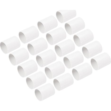 20Pcs Raccord PVC Conduit Coupler Droit Diamètre 40 mm Blanc (1/5)