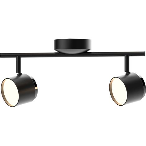 Plafonnier applique LED 2 spots noir 3000K Polux KUBIK (1/5)