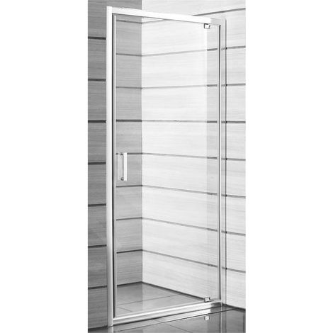 Jika Lyra plus - Porte de douche pivotante G/D, 900x1900, blanc/verre transparent H2543820006681 (1/2)