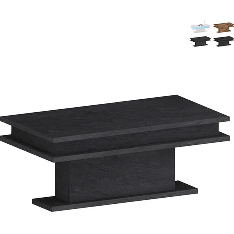 Table basse blanche 100x55cm salon moderne design Little Big - Anthracite