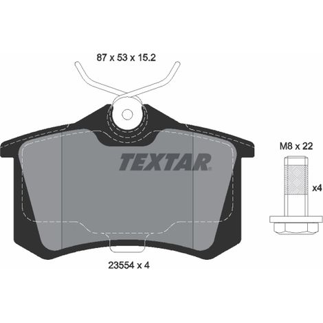Kit de plaquettes de frein, frein à disque Textar 2355401 AUDI 10087961 10331510
