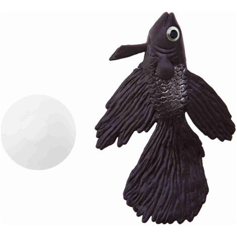 QORVA- Décoration d'aquarium amusante en silicone artificiel pour petit poisson Betta marron