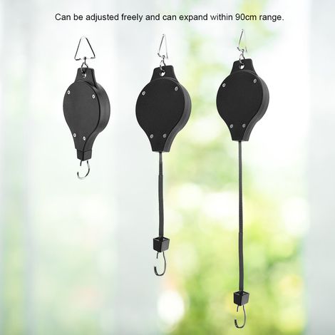 Support télescopique réglable à poulie rétractable pour plantes en pot (1/5)