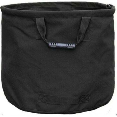 Sac de jardinage extra-résistant 125 L – Toile militaire noire 54x45 cm avec poignées renforcées (1/5)