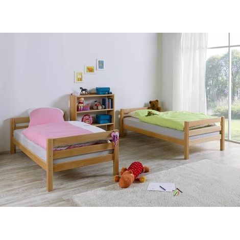 LIT SUPERPOSE EN L TIRRENO - Naturelle - 90 x 200 - Avec toboggan naturell (1/2)