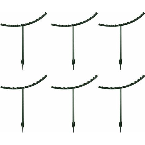 Anneau de support demi-rond en métal vert pour plantes en pot, idéal pour les petites plantes succulentes Triumph (lot de 6). (1/5)