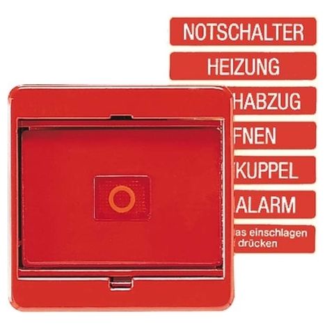 JUNG 561GLRT ENJOLIVEUR AVEC VITRE, ROUGE, CD500
