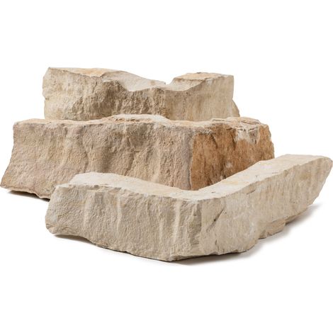 Angle pour Parement Pierre Naturelle Saint Laurent - Variablex7-11x2,5-3,5 cm - Beige (vendu par lot de 1 mètre linéaire) (1/4)