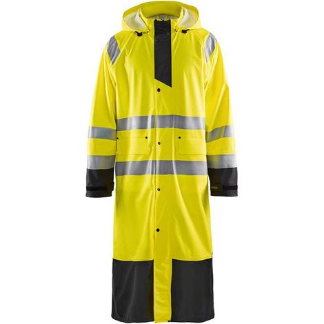 Manteau de pluie haute visibilité niveau 1 4325 - Jaune fluo/Noir XXL