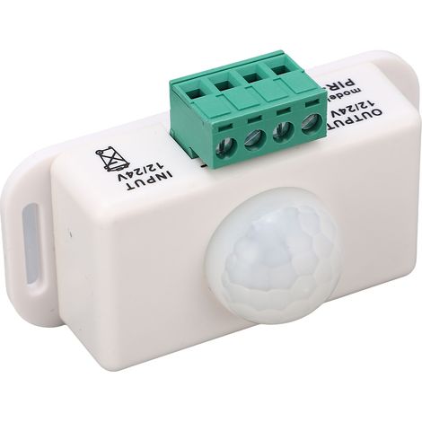 Infrarot-Bewegungsmelder mit einstellbarer Verzögerungszeit, 6 A, 12–24 V, Weiß (1/5)