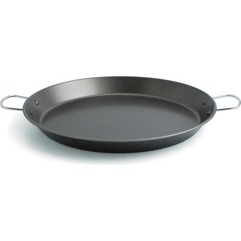 Quid Senia – Padella per paella in acciaio carbonatado, ideali Forno e induzione Nero 46 cm Nero (1/2)