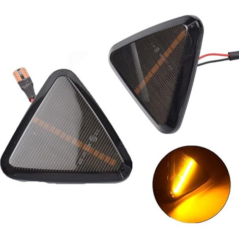 Pour -Mitsubi=shi Colt CZC CZ3 Z23 Z24 Z25 Z33 Z34 Z3 2004-2012 Feu de signalisation latéral dynamique LED clignotant clignotant de remplacement (noir) (1/5)