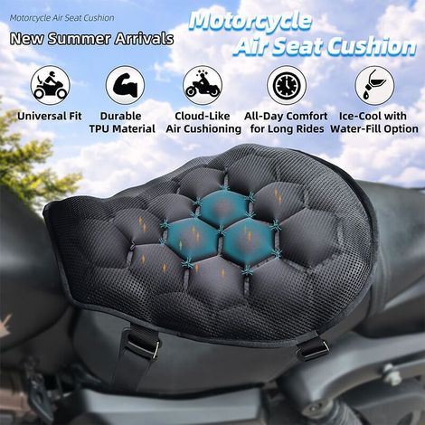 Coussin de Siège Moto Gonflable Air Seat Cushion Confort & étanche-lsw (1/5)