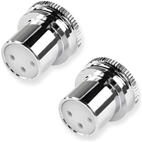Lot de 2 Capuchons Anti-poussière XLR Femelle, Capuchons de Protection pour Prise Femelle XLR, Capuchons réducteurs de Bruit, Capuchons de Protection Contre la poussière XLR plaqués Rhodium (1/5)