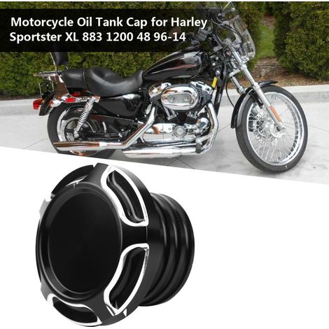 CNC-gefräster Aluminium-Tankdeckel für Motorrad-Sportster XL 883 1200 48 (Baujahre 1996–2014), Tank-/Ölabdeckung, robustes Custom-Teil (1/5)