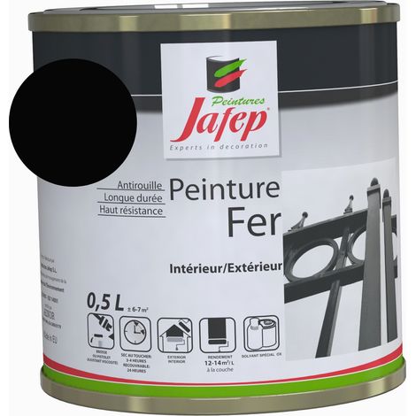 Matt schwarze Rostschutzfarbe für Metall Jafep  0,5 L