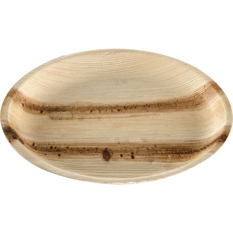 Assiette ronde en feuille de palmier - 100 unités - Betik
