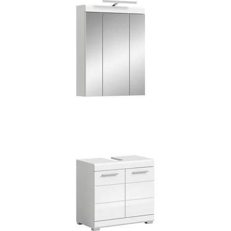 Scout ensemble de meubles de salle de bains S71 blanc brillant, blanc. (1/5)