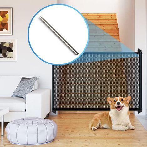 [zd]72×180cm Justerbart Hundegitter – Ingen Borrning, Utdragbart & Portabelt Djurstaket pour Dörröppningar, Parfait pour Valpar – Kampanjerbjudande-X... (1/2)