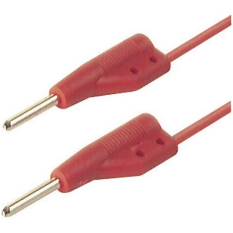 Hirschmann Test & Measurement MVL 2/100 rt Messleitung Stecker 2 mm Stecker 2 mm 1.00 m Rot 1 St. (1/3)