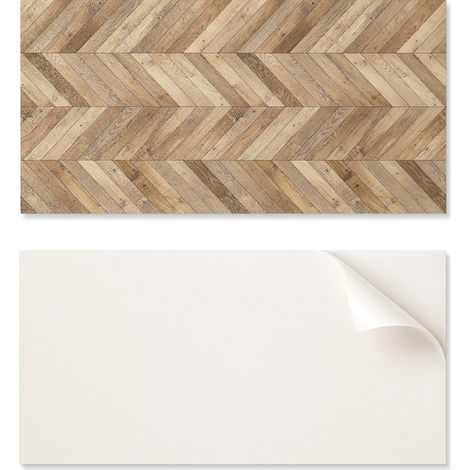 Panel de vinilo autoadhesivo con estampado para sal贸n, 100x50 cm, dise帽o de espiga de madera.