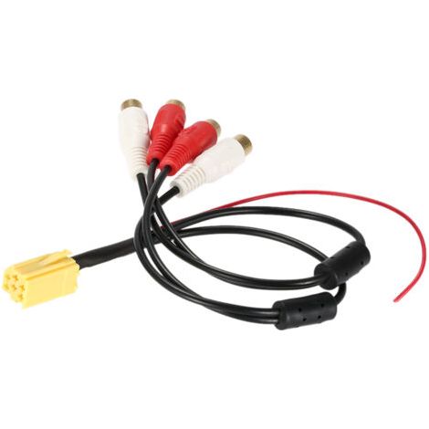 Adaptador ISO, cable auxiliar para coche de alta resistencia, fácil instalación, ligero y resistente al desgaste, conector de PVC de 6 pines para coches. (1/4)