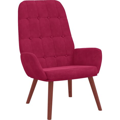 Maison Exclusive - Sedia Relax Rosso Vino in Velluto (1/5)