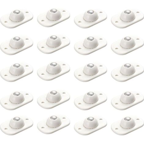 20Pcs Self-Adhesive Swivel Casters Furniture Casters Storage Box Pulley Transfer Ball Casters Mini Plastic Furniture Caster for Furniture Various Storage Boxes (1/4)