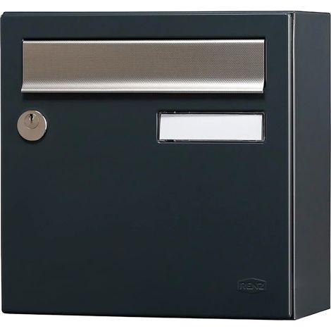 RENZ Boîte aux lettres compacte - 1 porte extérieur - Allure - acier anthracite mat (1/5)