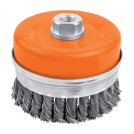 SPAZZOLA ACCIAIO RITORTO A TAZZA + FIL 7702 WOKIN - MM  75 F.M14 770203- 2 pezzi